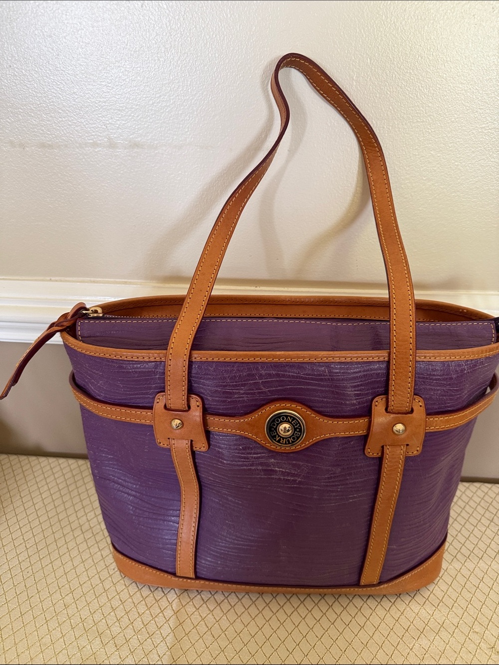 Red Tote Bag with Interior Hook